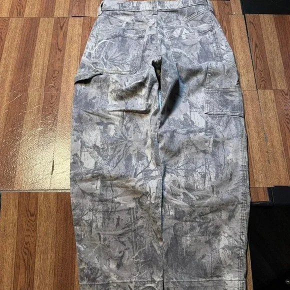 Hollister Camo Workwear Double Knee Baggy Carpenter Pants 28x28 - Picture 2 of 6